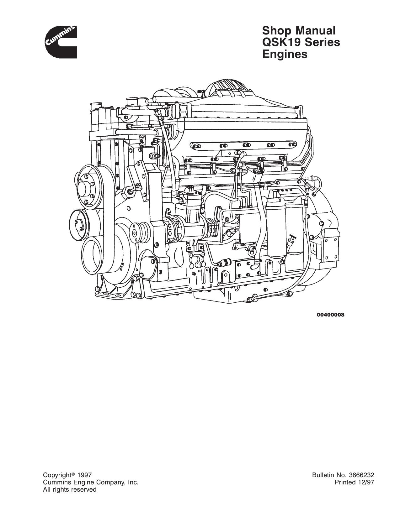 QSK19 Engine Shop Manual